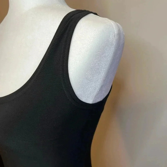 Sympli Bodycon Mini Black Tank  Dress - Picture 4 of 7